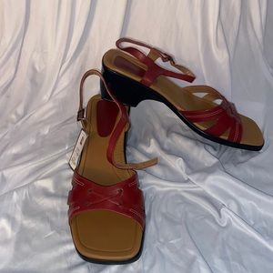 Never worn Montego Bay Club leather strappy sandal